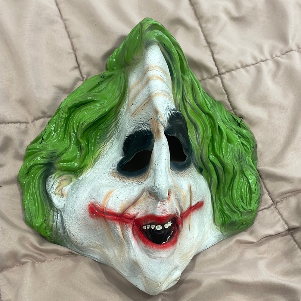 Green and White Joker Mask